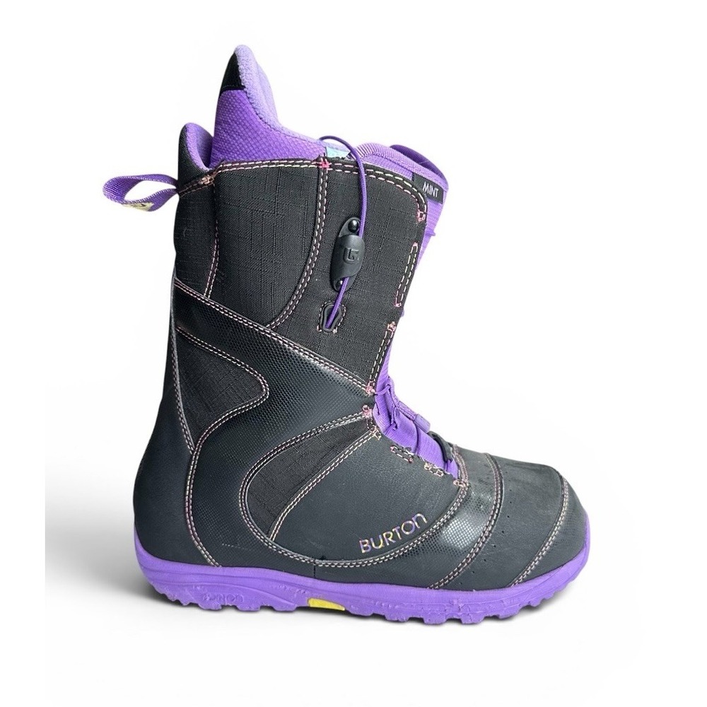 Burton Mint Women's Snowboard Boots Purple Black True Fit Imprint Pull Size 10